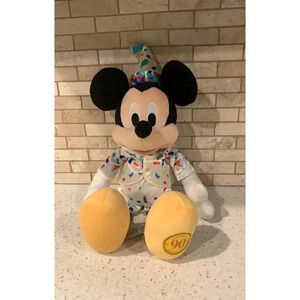 Rare Mickey Mouse Plush 90th‎ Anniversary Birthday Outfit Disney Parks  b25